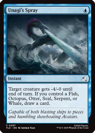 Unagi's Spray (TLE-097) - Avatar: The Last Airbender: Eternal-Legal Foil [Common]