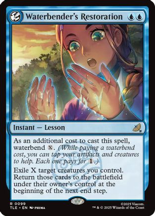Waterbender's Restoration (TLE-099) - Avatar: The Last Airbender: Eternal-Legal Foil [Rare]