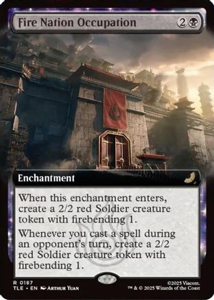 Fire Nation Occupation (Extended Art) (TLE-187) - Avatar: The Last Airbender: Eternal-Legal Foil [Rare]