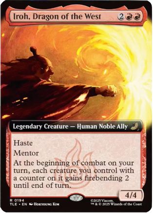 Iroh, Dragon of the West (Extended Art) (TLE-194) - Avatar: The Last Airbender: Eternal-Legal Foil [Rare]