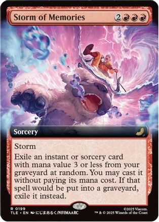 Storm of Memories (Extended Art) (TLE-199) - Avatar: The Last Airbender: Eternal-Legal Foil [Rare]
