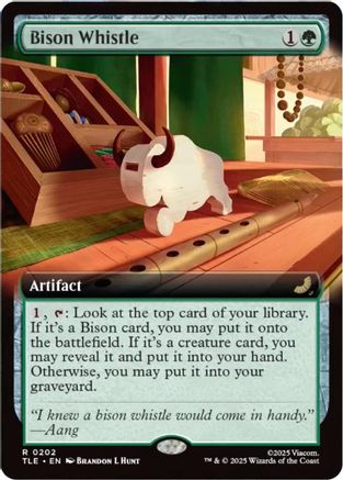 Bison Whistle (Extended Art) (TLE-202) - Avatar: The Last Airbender: Eternal-Legal Foil [Rare]