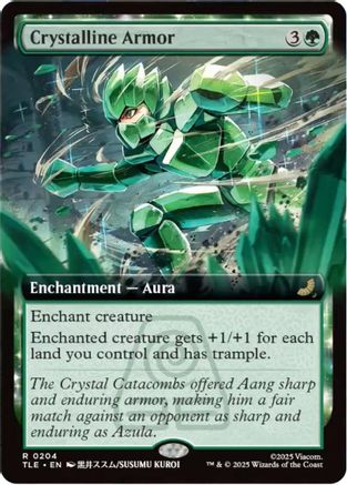 Crystalline Armor (Extended Art) (TLE-204) - Avatar: The Last Airbender: Eternal-Legal Foil [Rare]