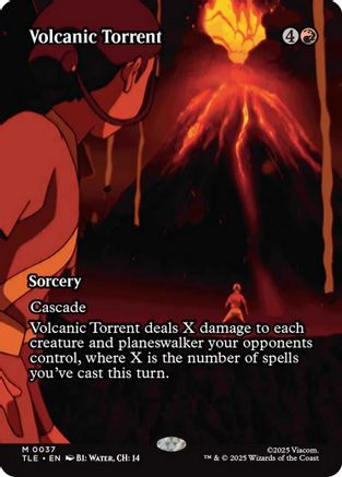 Volcanic Torrent (Borderless) (TLE-037) - Avatar: The Last Airbender: Eternal-Legal [Mythic]