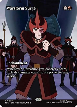 Warstorm Surge (Borderless) (TLE-038) - Avatar: The Last Airbender: Eternal-Legal Foil [Mythic]