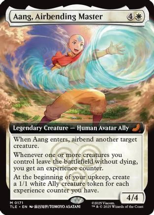 Aang, Airbending Master (Extended Art) (TLE-171) - Avatar: The Last Airbender: Eternal-Legal Foil [Mythic]