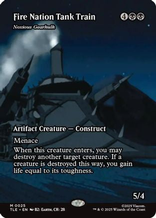 Fire Nation Tank Train - Noxious Gearhulk (Borderless) (TLE-025) - Avatar: The Last Airbender: Eternal-Legal [Mythic]