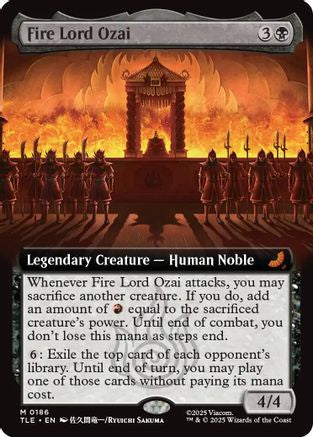 Fire Lord Ozai (Extended Art) (TLE-186) - Avatar: The Last Airbender: Eternal-Legal Foil [Mythic]