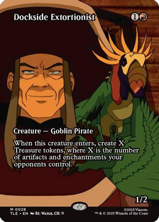 Dockside Extortionist (Borderless) (TLE-028) - Avatar: The Last Airbender: Eternal-Legal Foil [Mythic]