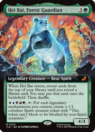 Hei Bai, Forest Guardian (Extended Art) (TLE-205) - Avatar: The Last Airbender: Eternal-Legal [Mythic]
