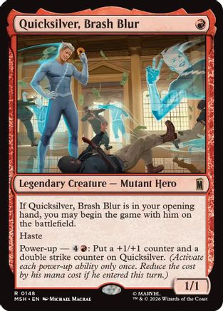 Quicksilver, Brash Blur (MSH-148) - Marvel Super Heroes [Rare]