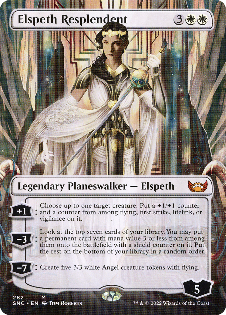Elspeth Resplendent (SNC-282) - Streets of New Capenna (Borderless) Foil [Mythic]