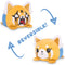 Reversible Sanrio Aggretsuko Plushie (Happy + Rage / Orange & Blue)