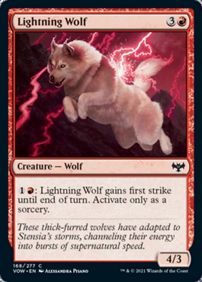 Lightning Wolf (VOW-168) - Innistrad: Crimson Vow [Common]