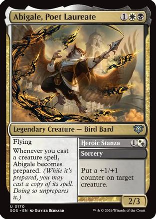 Abigale, Poet Laureate (SOS-170) - Secrets of Strixhaven Foil [Uncommon]