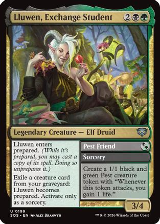 Lluwen, Exchange Student (SOS-199) - Secrets of Strixhaven [Uncommon]