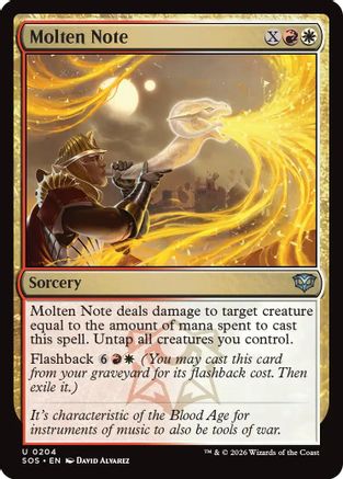 Molten Note (SOS-204) - Secrets of Strixhaven Foil [Uncommon]