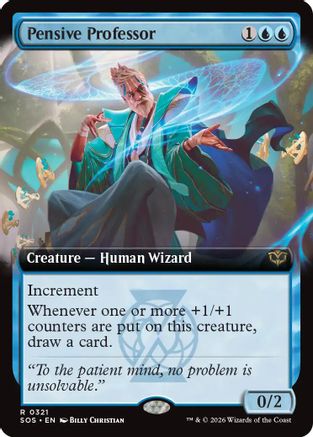 Pensive Professor (Extended Art) (SOS-321) - Secrets of Strixhaven [Rare]
