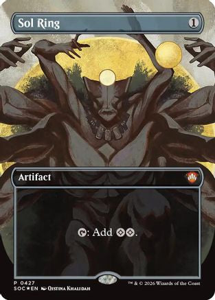 Sol Ring (Borderless) (SOC-427) - Commander: Secrets of Strixhaven Foil [Promo]