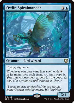 Owlin Spiralmancer (SOC-022) - Commander: Secrets of Strixhaven [Rare]
