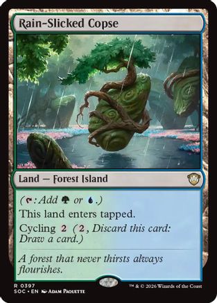 Rain-Slicked Copse (SOC-397) - Commander: Secrets of Strixhaven [Rare]