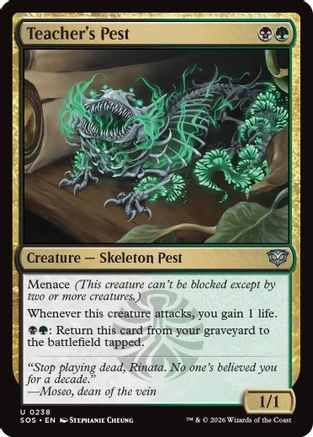 Teacher's Pest (SOS-238) - Secrets of Strixhaven Foil [Uncommon]