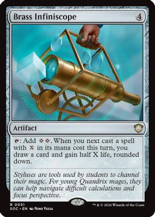 Brass Infiniscope (SOC-051) - Commander: Secrets of Strixhaven [Rare]