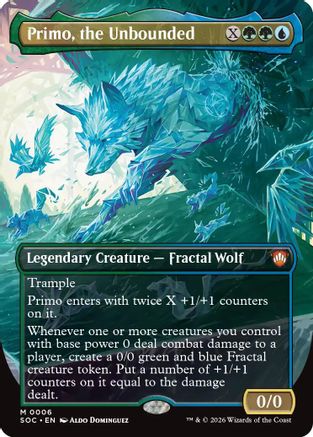 Primo, the Unbounded (Borderless) (SOC-006) - Commander: Secrets of Strixhaven [Mythic]