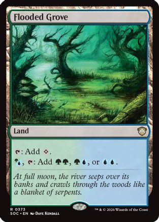 Flooded Grove (SOC-373) - Commander: Secrets of Strixhaven [Rare]