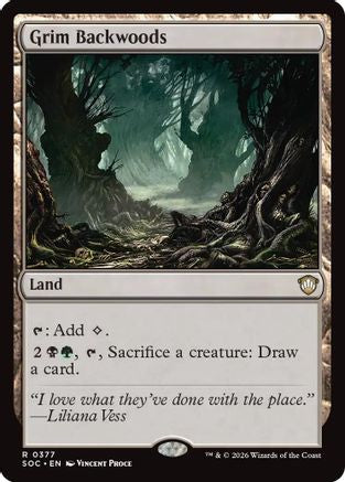 Grim Backwoods (SOC-377) - Commander: Secrets of Strixhaven [Rare]