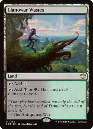 Llanowar Wastes (SOC-383) - Commander: Secrets of Strixhaven [Rare]