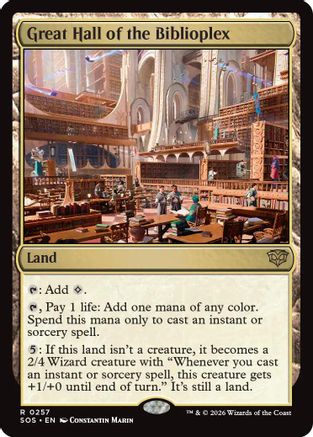 Great Hall of the Biblioplex (SOS-257) - Secrets of Strixhaven [Rare]