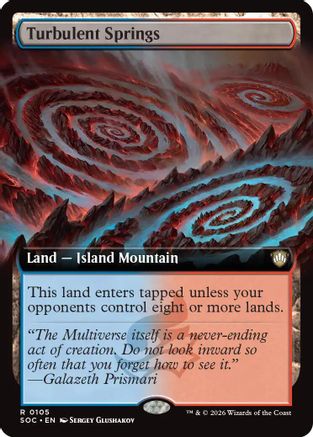 Turbulent Springs (Extended Art) (SOC-105) - Commander: Secrets of Strixhaven [Rare]