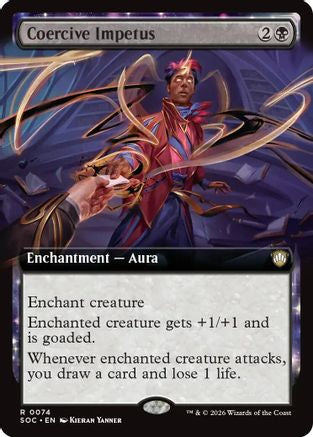 Coercive Impetus (Extended Art) (SOC-074) - Commander: Secrets of Strixhaven [Rare]