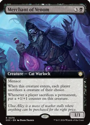 Merchant of Venom (Extended Art) (SOC-076) - Commander: Secrets of Strixhaven [Rare]