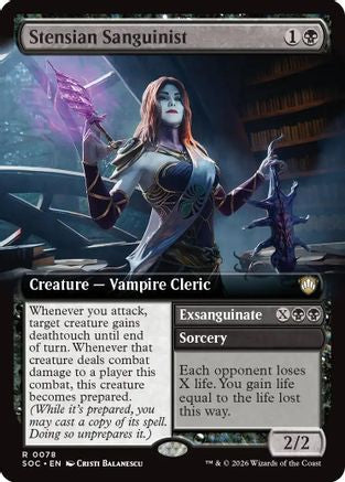 Stensian Sanguinist (Extended Art) (SOC-078) - Commander: Secrets of Strixhaven [Rare]