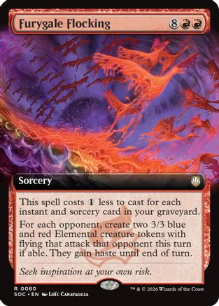Furygale Flocking (Extended Art) (SOC-080) - Commander: Secrets of Strixhaven [Rare]