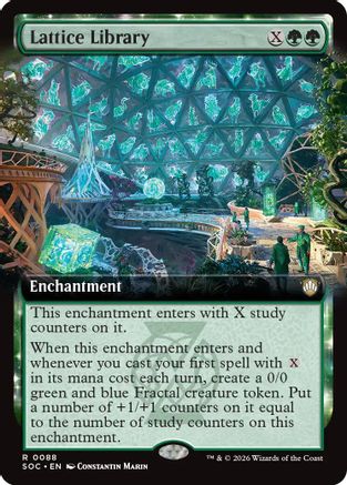 Lattice Library (Extended Art) (SOC-088) - Commander: Secrets of Strixhaven [Rare]