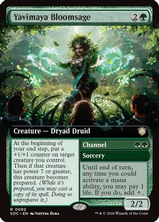 Yavimaya Bloomsage (Extended Art) (SOC-092) - Commander: Secrets of Strixhaven [Rare]