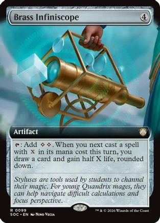 Brass Infiniscope (Extended Art) (SOC-099) - Commander: Secrets of Strixhaven [Rare]