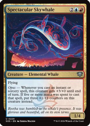 Spectacular Skywhale (SOS-229) - Secrets of Strixhaven Foil [Uncommon]