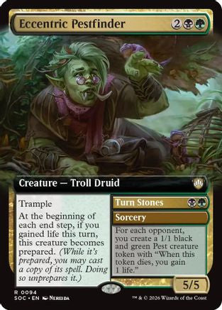Eccentric Pestfinder (Extended Art) (SOC-094) - Commander: Secrets of Strixhaven [Rare]