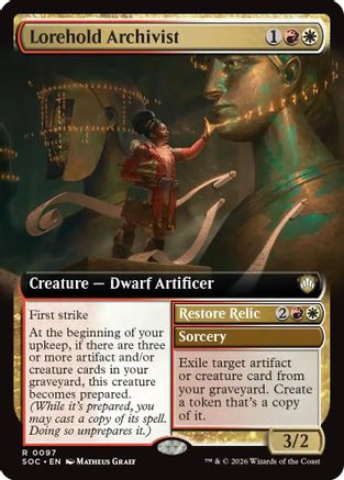 Lorehold Archivist (Extended Art) (SOC-097) - Commander: Secrets of Strixhaven [Rare]