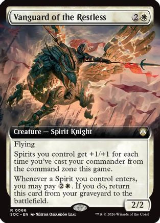 Vanguard of the Restless (Extended Art) (SOC-066) - Commander: Secrets of Strixhaven [Rare]