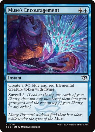 Muse's Encouragement (SOS-061) - Secrets of Strixhaven Foil [Rare]
