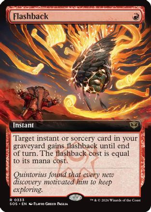 Flashback (Extended Art) (SOS-333) - Secrets of Strixhaven Foil [Rare]
