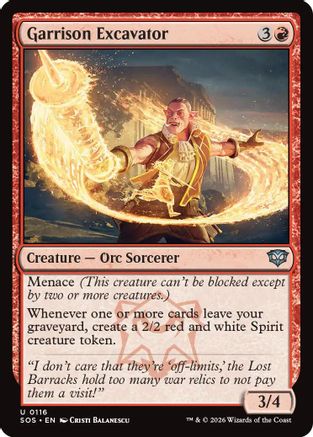Garrison Excavator (SOS-116) - Secrets of Strixhaven Foil [Uncommon]