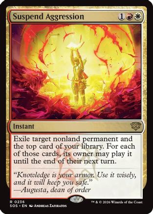 Suspend Aggression (SOS-236) - Secrets of Strixhaven Foil [Rare]