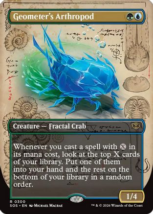 Geometer's Arthropod (Borderless) (SOS-300) - Secrets of Strixhaven [Rare]