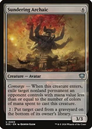 Sundering Archaic (SOS-003) - Secrets of Strixhaven [Uncommon]